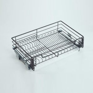 Black Steel Dish & Plate Drawer Basket