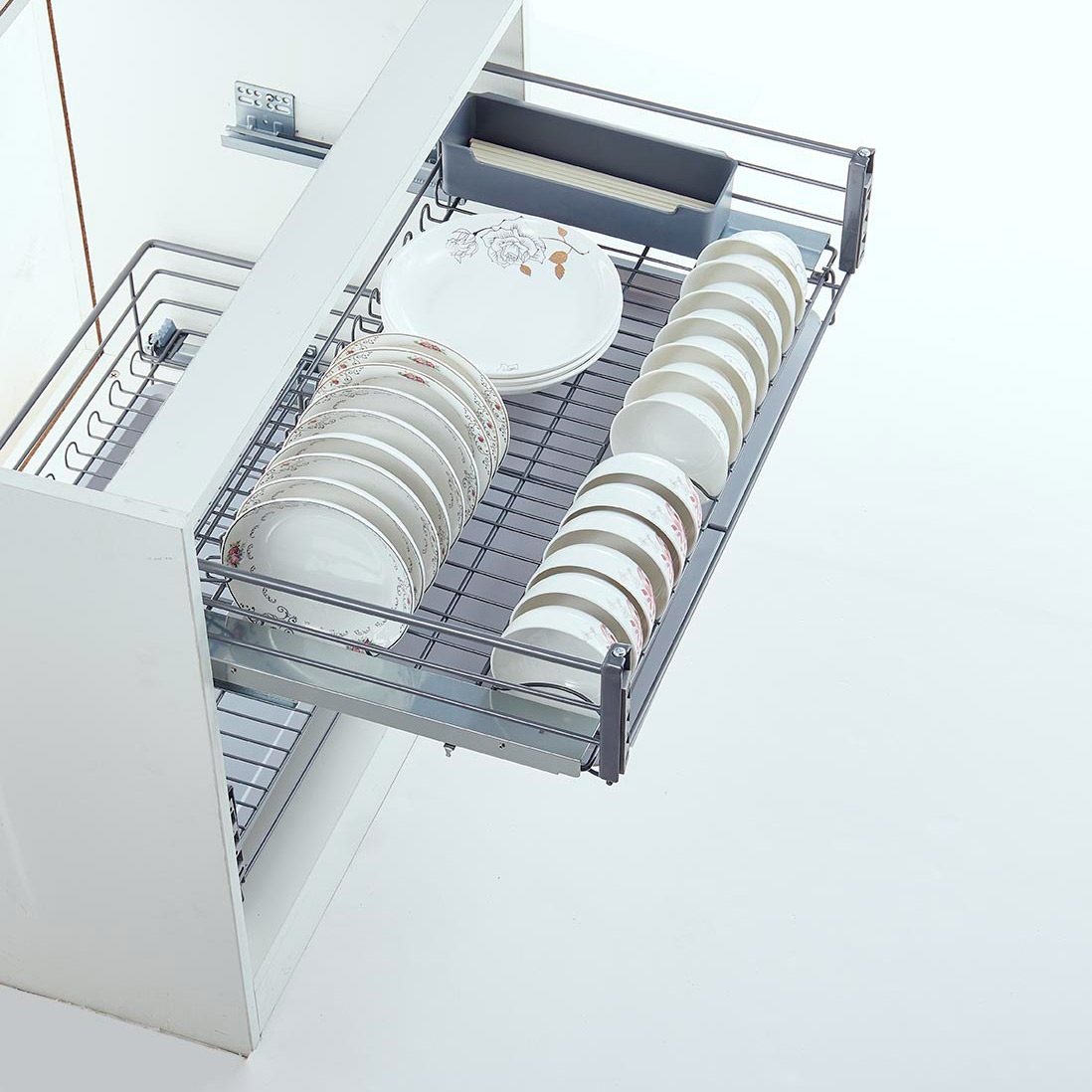 NG8003C-3灰色+盖板 | Drawer Basket - GST kitchen hardware