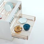 Rose Gold Hexagon Plate Drawer Basket – 800mm