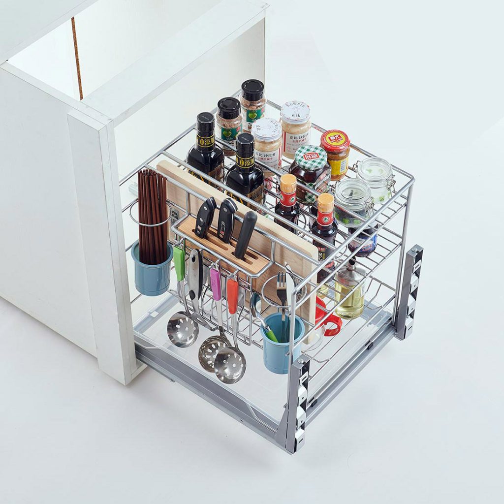 Multi-Function Pull-Out with Cutting Board & Spice Rack