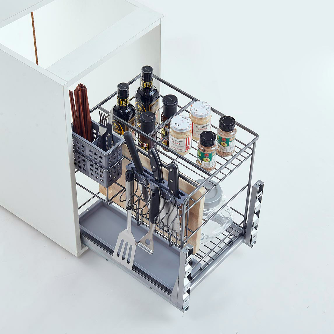 Seasoning Pull-Out Basket 7406 - GST kitchen hardware