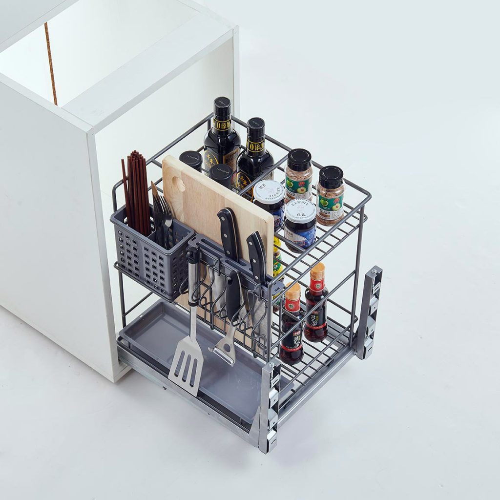 Multi-Function Pull-Out with Board & Dark Tray