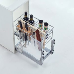 Spice & Knife Pull-Out with Jar Rack