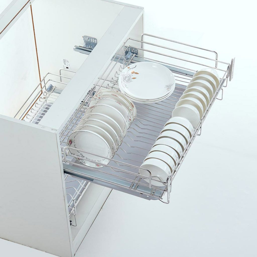 304 Oval Wire Drawer Basket with Plate Rack