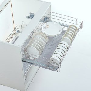 304 Oval Wire Drawer Basket with Plate Rack