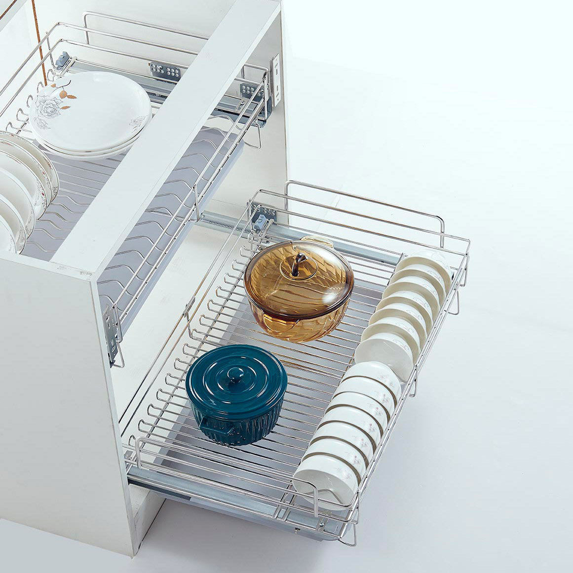 304椭圆四边篮系列04 | 304 Stainless Steel Base Cabinet Basket - GST kitchen hardware