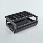 2-Tier Aluminum Drawer Organizer (Black)
