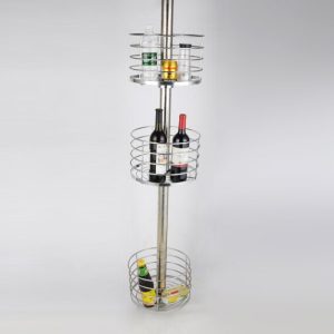 Floor-to-Ceiling Corner Pole Basket System