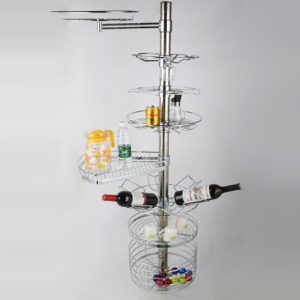 Floor-to-Ceiling Rotating Storage Pole (Multi-Tier)